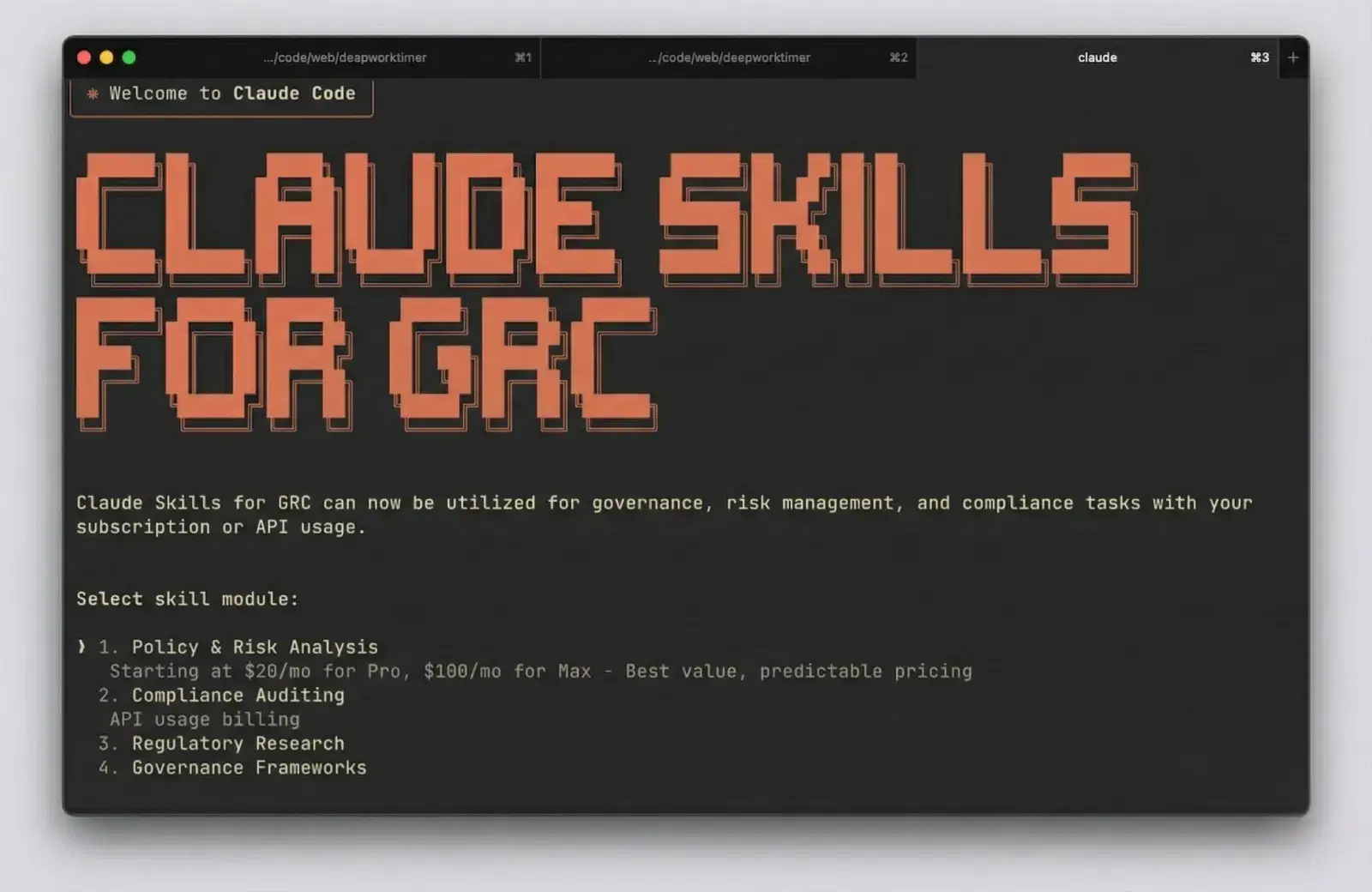 CLAUDE CODE FOR GRC OPERATORS