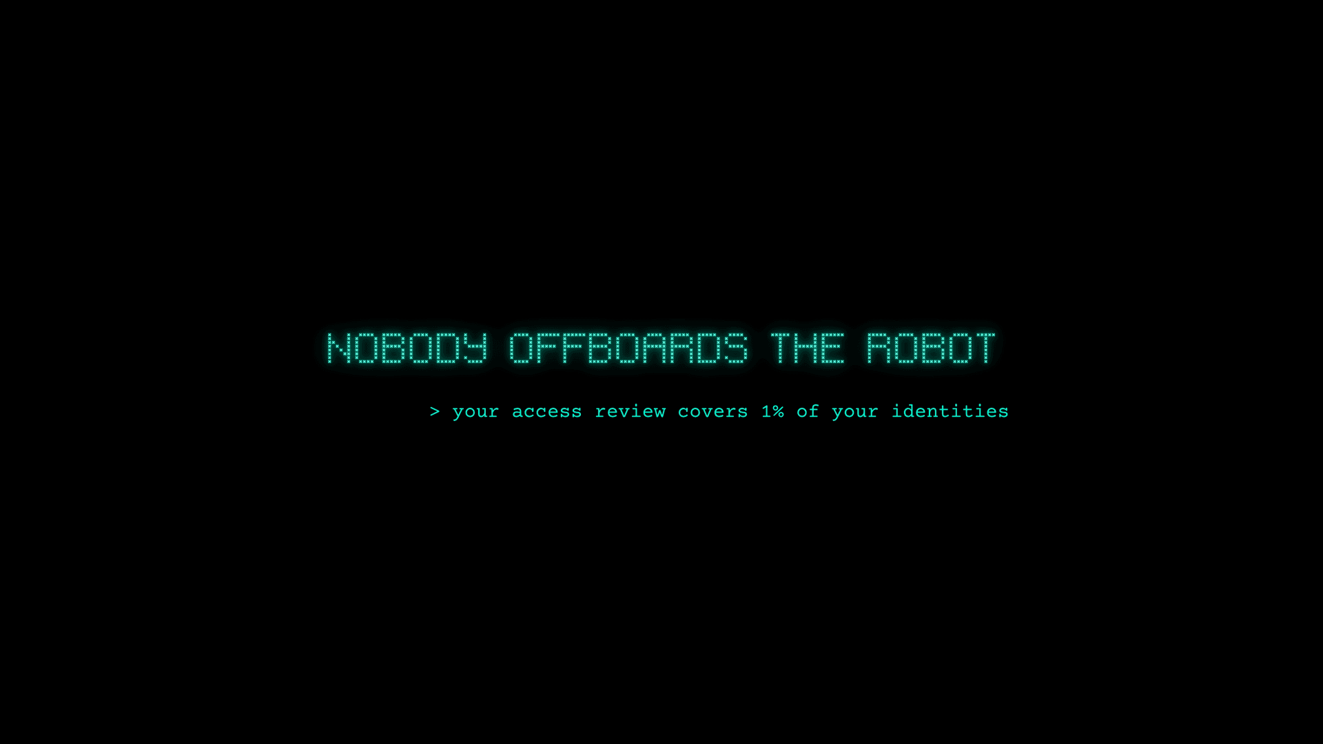 A glowing directory of non-human identities and AI agent service accounts stretching past the handful of human accounts above it